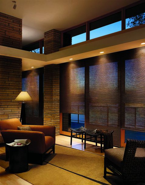 brown shades from hunter douglas